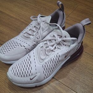 Nike Women's Air Max 270 in Cream and Brown